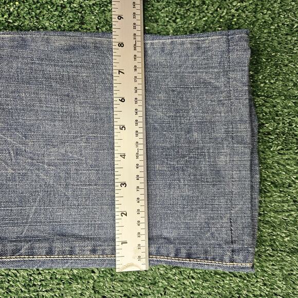 Guess Daredevil Boot Cut Jeans Embellished Pockets Dark Wash Denim Size 30 - Picture 12 of 14